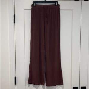 Wide-Leg Sweat Pants medium brown